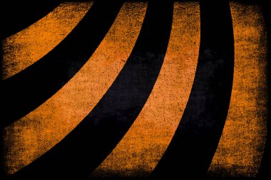 Siyah ve turuncu renkli karanlık kıvrımlı çizgili soyut arkaplan