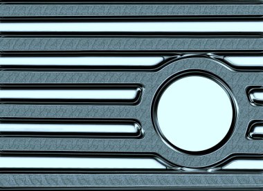 3B resimde mavi metal rendeleyici soyut