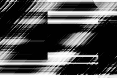 Siyah üzerine beyaz çizgilerle çizilen soyut bir desen