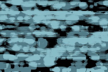 Siyah bir arkaplan üzerinde çarpık çizgiler ve turkuazda daireler soyut.