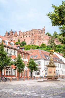 Ünlü eski ortaçağ kasabası Heidelberg, Almanya.