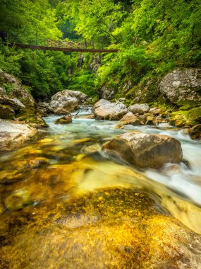 Tolmin Vadisi (Tolminska Korita), Soca Vadisi, Triglav Ulusal Parkı, Slovenya, Avrupa.