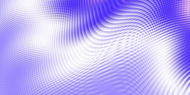 Soyut dijital fraktal model. Her tasarım için yatay arkaplan. Beyaz arkaplanda mavi dalgalar