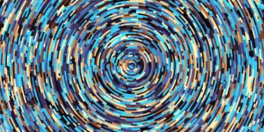 Soyut dijital fraktal model. Her tasarım için yatay arkaplan. Pikselleştirilmiş resmi özetle