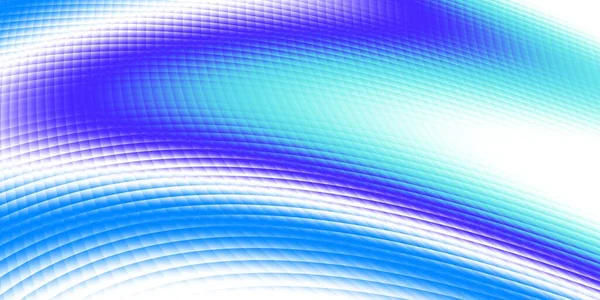 概要ディジタルフラクタルパターン 任意のデザインの水平背景 白い背景の青い波 — ストック写真