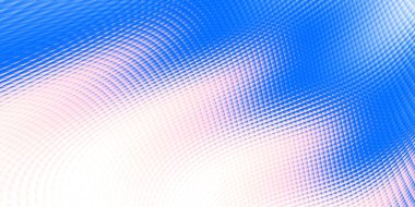 Soyut dijital fraktal model. Her tasarım için yatay arkaplan. Beyaz arkaplanda mavi dalgalar