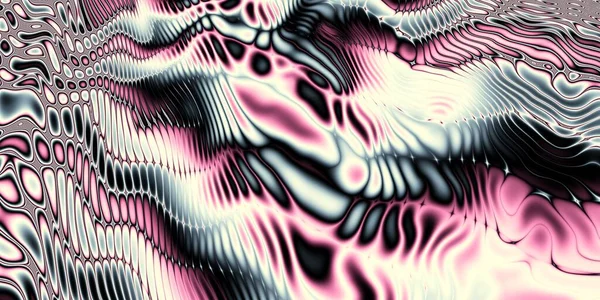 Abstract Digital Fractal Pattern Horizontal Background Any Design Abstract Waves — Stock Photo, Image