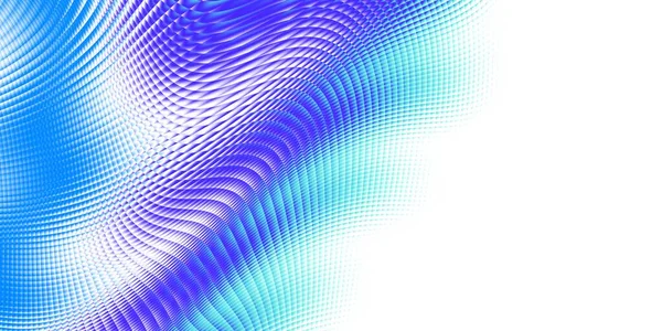 Abstract Digital Fractal Pattern Horizontal Background Any Design Blue Waves — Stock Photo, Image