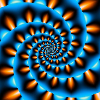 Soyut dijital fraktal model. Herhangi bir tasarım için soyut arkaplan. Büyük soyut spiral