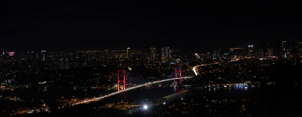 Vista Noturna Istambul Vista Panorâmica Istambul Turquia — Fotografia de Stock