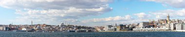 İstanbul 'un panoramik manzarası. Osmanlı İmparatorluklarının başkenti.