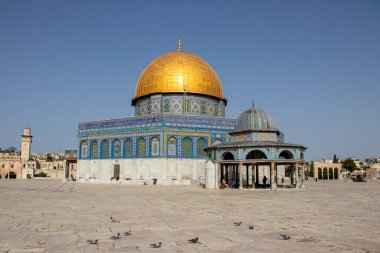 Kubbe 'nin Kubbesi Eski Kudüs şehrinin Mount Temple' ında.