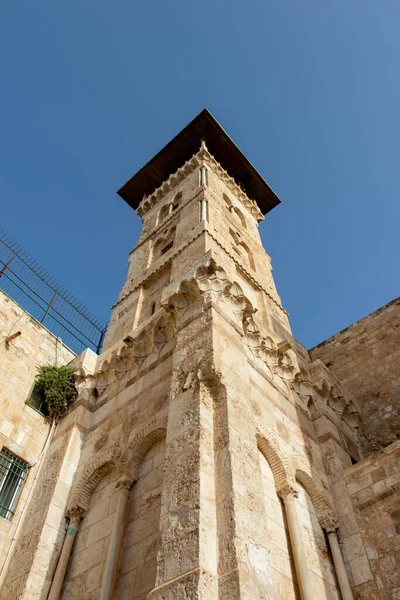 Das Minarett Von Ghawanima Der Aksa Moschee — Stockfoto