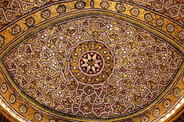 Arte Islamica Edifici Antichi Decori Mihrab Nella Moschea Abramo Hebron — Foto Stock