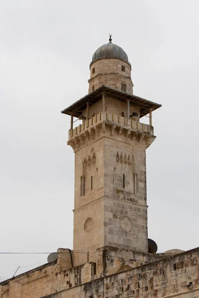 Minarete Puerta Cadena Bab Silsila Minarete —  Fotos de Stock