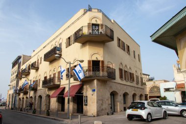 Jaffa - Tel Aviv, İsrail - 27 Nisan 2022: Akdeniz şehir manzarası