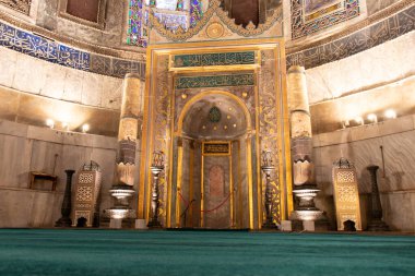 İstanbul 'da Ayasofya' da Altar veya Mihrab manzarası
