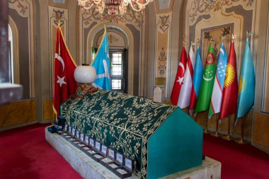 Sogut, Bilecik - Türkiye: 5 Temmuz 2024. Ertuğrul Gazi 'nin mezarı, Osmanlı İmparatorluğu' nun babası.