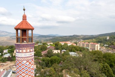 Shusha şehri - Dağlık Karabağ, Azerbaycan. Cami minaresi