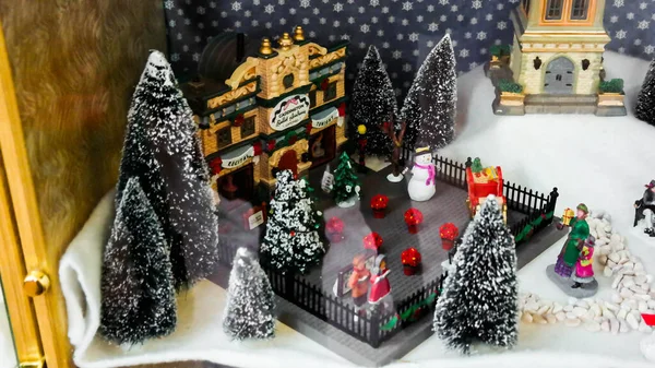 Exhibition of a New Year\'s toy town