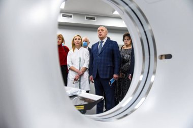 Kyiv, Ukraine - December 18, 2018: The mayor of Poltava Oleksandr Mamai during the competition 