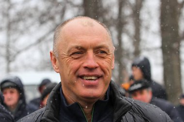 Kyiv, Ukraine - December 18, 2018: The mayor of Poltava Oleksandr Mamai during the competition 