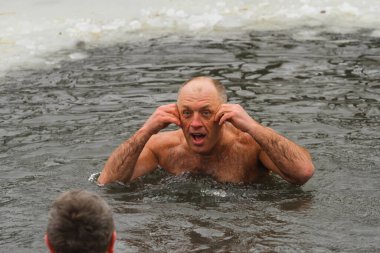 Kyiv, Ukraine - December 18, 2018: The mayor of Poltava Oleksandr Mamai during the competition 