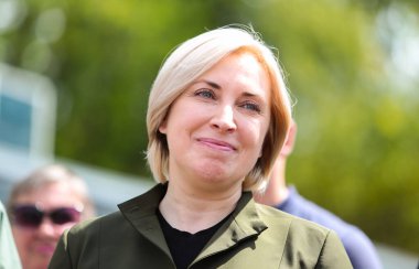 Poltava, Ukrayna - 22 Temmuz 2023: Geçici İşgal Altındaki Bölgelerin Yeniden entegrasyonu Bakanı Iryna Vereshchuk 