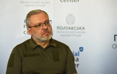 Poltava, Ukrayna - 10 Ağustos 2023: Ukrayna Enerji Bakanı Alman Galuşçenko 