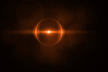 Siyah kara zemin üzerinde mercek parlaması etkisi