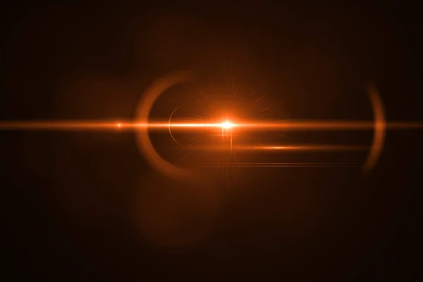 Lens Flare Effect Black Blackground — Stock Photo, Image