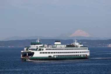 Gemi kanalı, Seacargo gemisi, motor gemisi, ulaşım şekli. Pasifik Kuzeybatı Washington Eyaleti Puget Sound