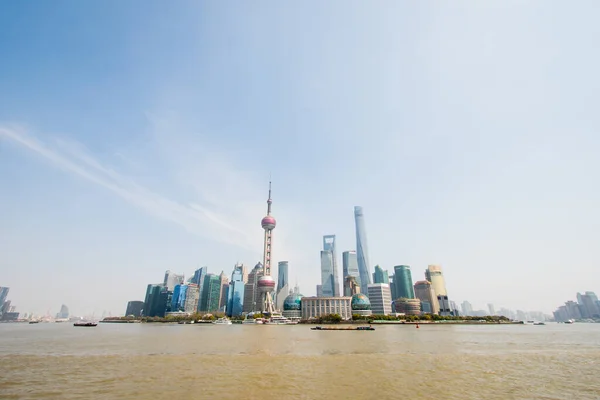 Shanghai Skyline Las Maravillas Arquitectónicas Asia Contra Mar Cielo —  Fotos de Stock
