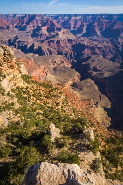 Boeiende Canyon Landschap Met Majestueuze Bergen Serene Rust Van Grand — Stockfoto