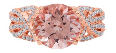 değerli taşlar ile güzel altın yüzük.