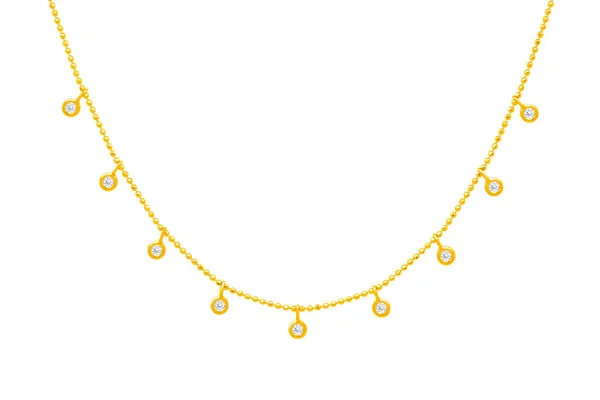 Gold Pendant Chain Precious Stones — Stock Photo, Image