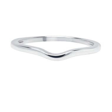 Elmaslı beyaz altın yüzük