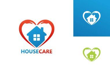 House Care Love Logo Template Design Vector, Emblem, Design Concept, Creative Symbol, Icon