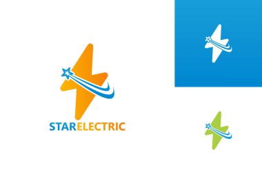 Star Electric Logo Template Design Vector, Emblem, Design Concept, Creative Symbol, Icon