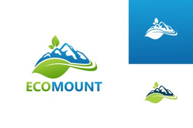 Ecology Mountain Logo Template Design Vector, Emblem, Design Concept, Creative Symbol, Icon