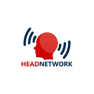 Head Internet Network Logo Template Design Vector, Emblem, Design Concept, Creative Symbol, Icon