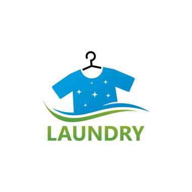Washing Laundry Logo Template Design Vector, Emblem, Design Concept, Creative Symbol, Icon