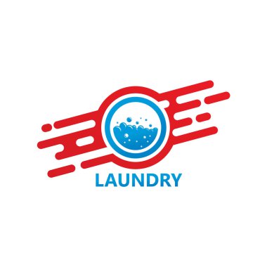 Digital Laundry Logo Template Design Vector, Emblem, Design Concept, Creative Symbol, Icon