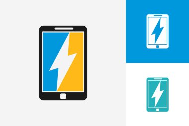 Electric Phone Logo Template Design Vector, Emblem, Design Concept, Creative Symbol, Icon