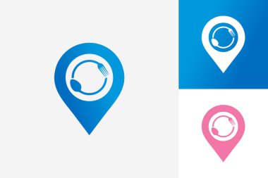 Pin Food Logo Template Design Vector, Emblem, Design Concept, Creative Symbol, Icon