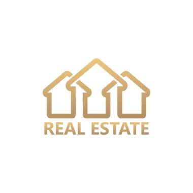 Emlak Logosu Tasarım Vektörü, Amblem, Tasarım Konsepti, Yaratıcı Sembol, Simge Simgesi, Simge