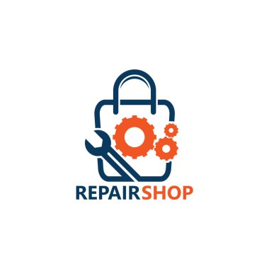 Repair Shop Logo Template Design Vector, Emblem, Design Concept, Creative Symbol, Icon