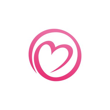 Circle love logo template design