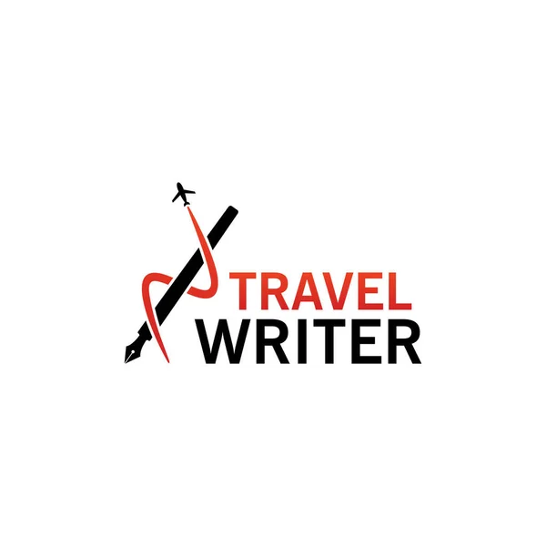 Travel Plane Writer Logo Template Design