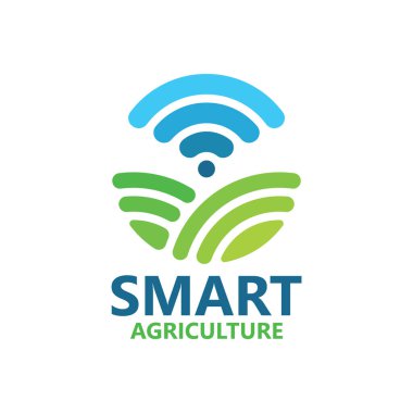 Smart agriculture logo template design